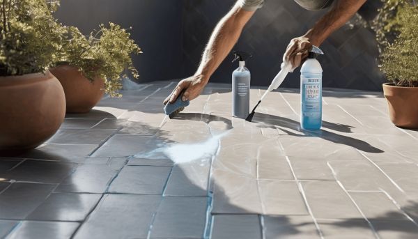 Comment optimiser le temps d’action de l’eau de Javel sur terrasse